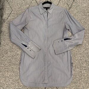 J Crew navy/white stripe button down tunic